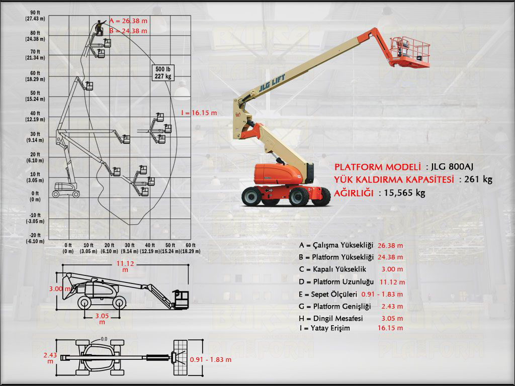 27 Metre Dizel Eklemli Manlift Platform
